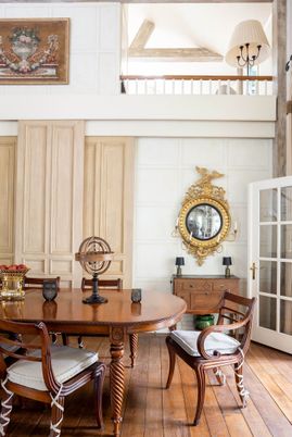 Dining room, Interior, Wood Texture Flooring