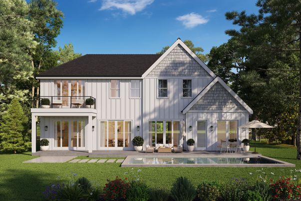 Backyard, Exterior, Facade, Pool, Farmhouse