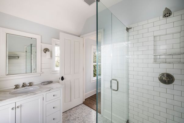 Bathroom, Dual Sink Vanities, Glass Shower, Interior