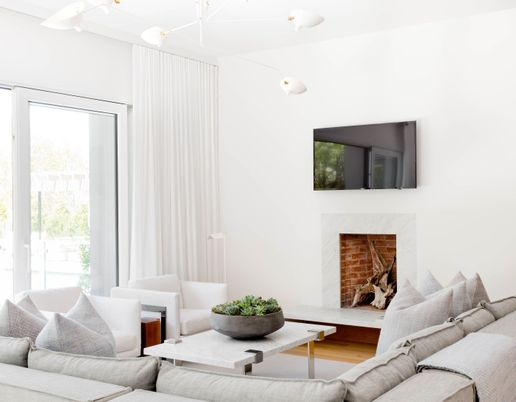 Fireplace, Interior, Living room, Wood Texture Flooring