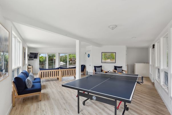 Game Room, Interior, Recessed Lighting, Wood Texture Flooring