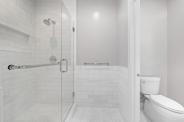 Bathroom, Glass Shower, Interior, Marble