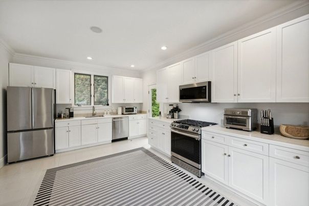 Interior, Kitchen, Recessed Lighting, Stainless Steel Appliances