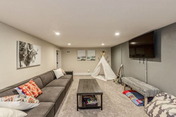 Interior, Living room, Recessed Lighting