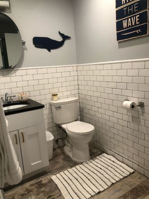 Bathroom, Interior, Wood Texture Flooring