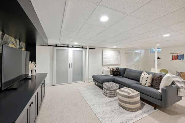 Interior, Living room, Recessed Lighting