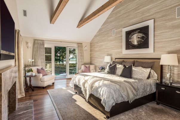Bedroom, Interior, Wooden Beams, Wood Texture Flooring
