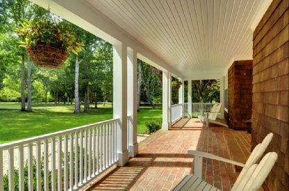 Backyard, Exterior, Wood Texture Flooring
