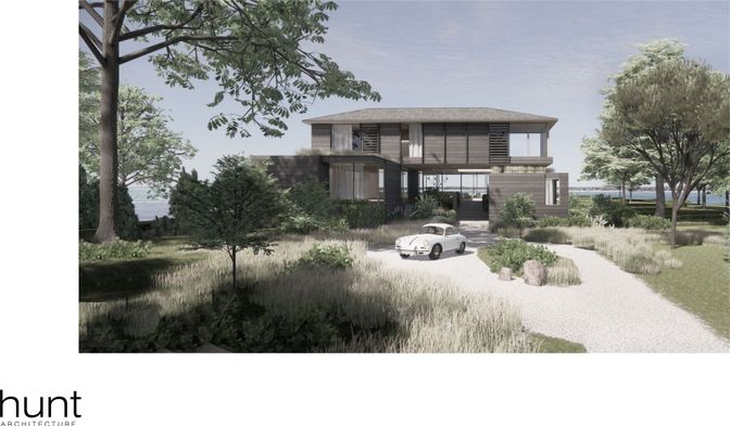 Attached, Exterior, Facade, Modern