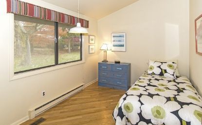 Bedroom, Interior, Pendant Lights, Wood Texture Flooring