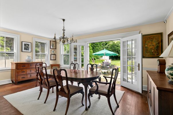 Chandelier, Dining room, Interior, Wood Texture Flooring
