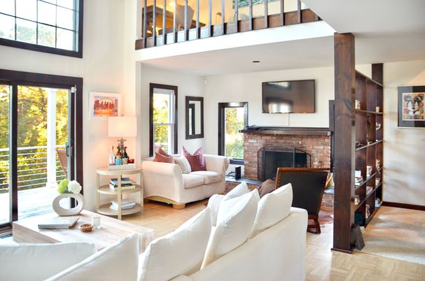 Fireplace, Interior, Living room, Wood Texture Flooring