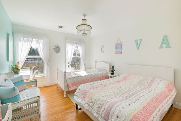 Bedroom, Chandelier, Interior, Wood Texture Flooring