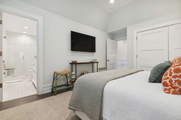Bathroom, Bedroom, Glass Shower, Interior, Recessed Lighting