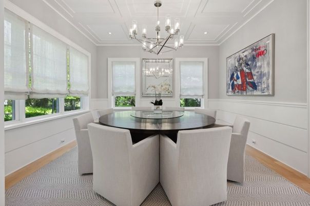 Chandelier, Dining room, Interior, Recessed Lighting