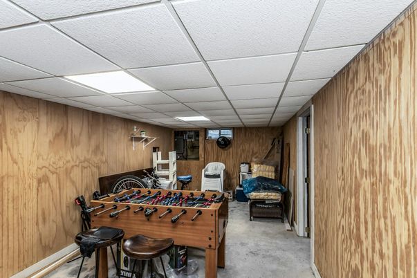 Game Room, Interior, Recessed Lighting, Wooden Walls