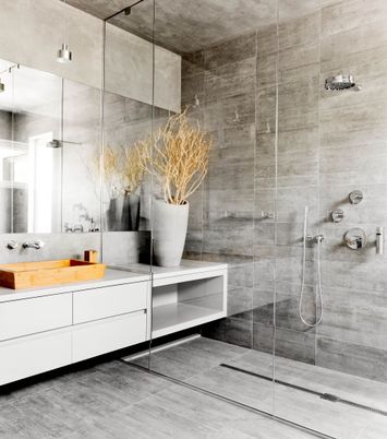 Bathroom, Glass Shower, Interior