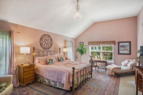 Bedroom, Chandelier, Interior