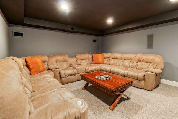 Interior, Living room, Recessed Lighting, Theatre Room
