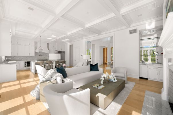Dining room, Interior, Kitchen, Living room, Pendant Lights, Recessed Lighting, Wood Texture Flooring