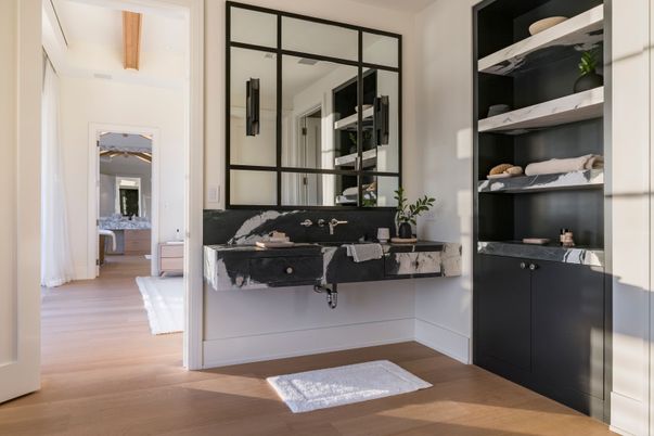 Bathroom, Interior, Wood Texture Flooring