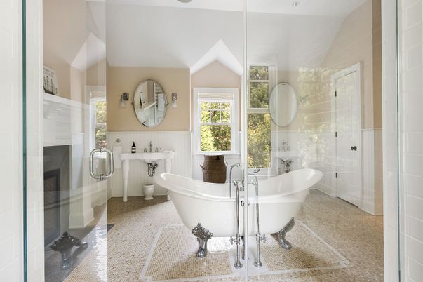 Bathroom, Free Standing Baths, Glass Shower, Interior