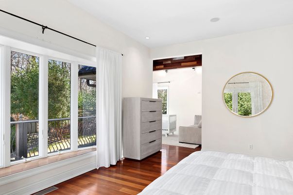 Bedroom, Interior, Recessed Lighting, Wooden Beams, Wooden Ceilings, Wood Texture Flooring