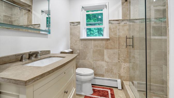 Bathroom, Glass Shower, Interior