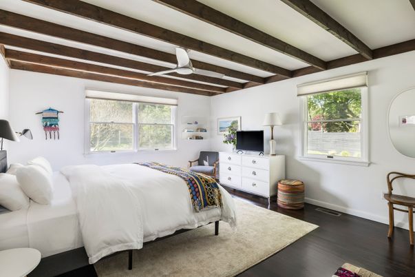 Bedroom, Interior, Wooden Beams, Wood Texture Flooring
