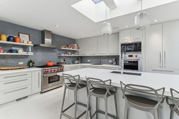 Interior, Kitchen, Pendant Lights, Recessed Lighting, Stainless Steel Appliances