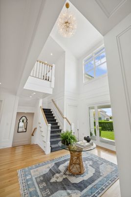 Chandelier, Interior, Recessed Lighting, Wood Texture Flooring