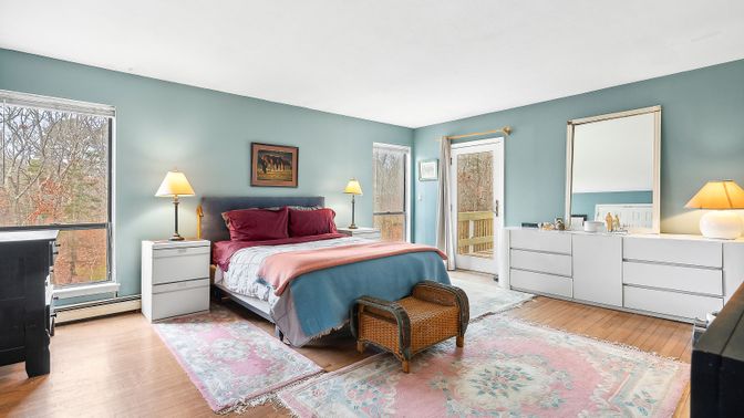Bedroom, Interior, Wood Texture Flooring