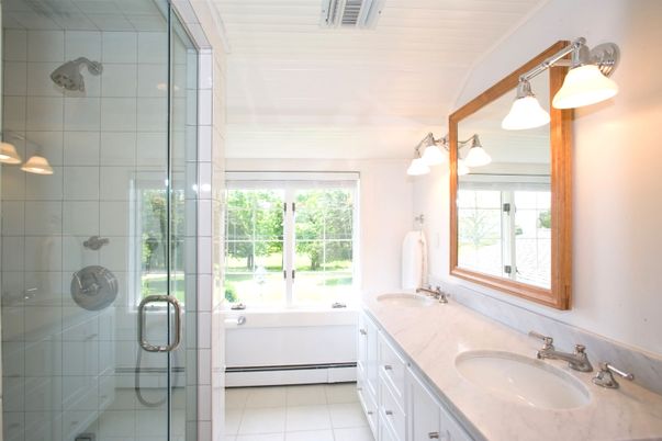 Bathroom, Dual Sink Vanities, Glass Shower, Interior