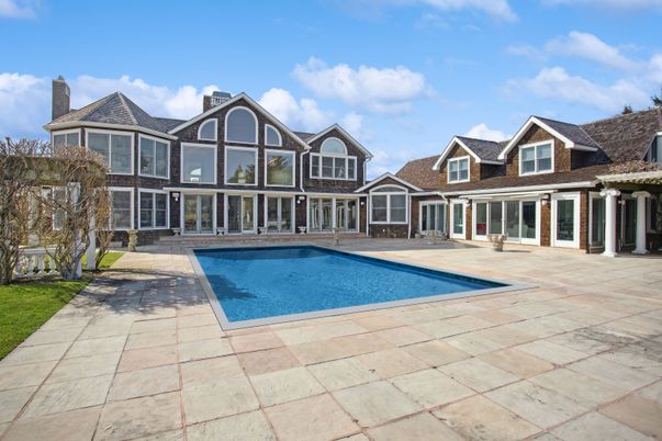 Exterior, Facade, Pool, Tudor Revival