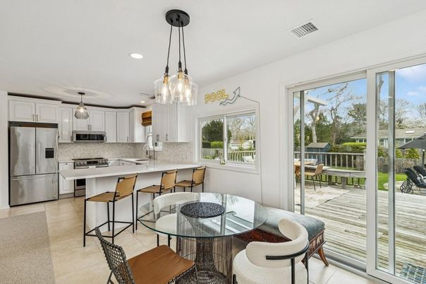 Interior, Kitchen, Pendant Lights, Recessed Lighting, Stainless Steel Appliances