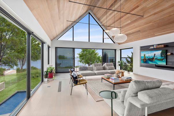 Interior, Living room, Pendant Lights, Sun Room, Wooden Ceilings