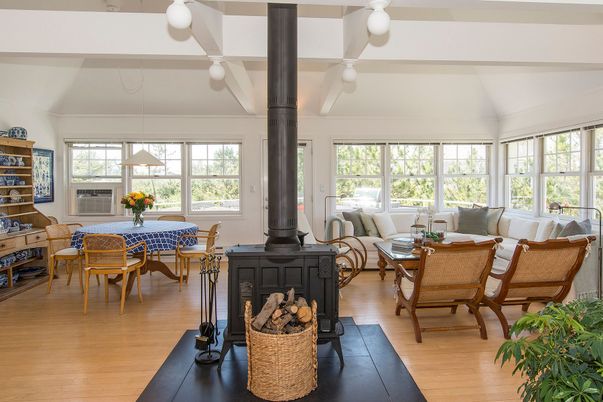 Dining room, Fireplace, Interior, Living room, Pendant Lights, Wood Texture Flooring