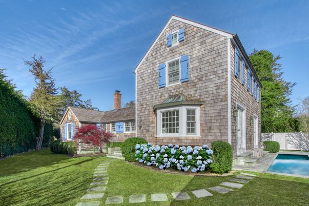 Exterior, Facade, Pool, Tudor Revival