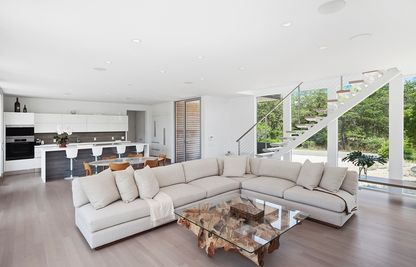 Dining room, Interior, Kitchen, Living room, Pendant Lights, Recessed Lighting, Stainless Steel Appliances, Wood Texture Flooring