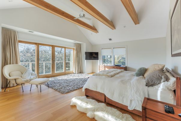 Bedroom, Interior, Wooden Beams, Wood Texture Flooring