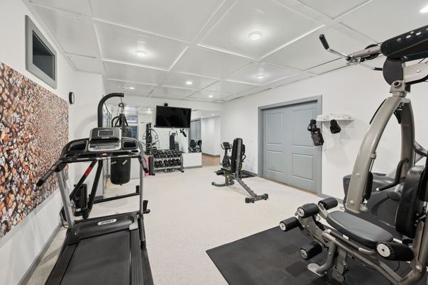 Fitness Equipment, Interior, Recessed Lighting