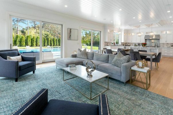 Dining room, Interior, Kitchen, Living room, Pendant Lights, Recessed Lighting, Wood Texture Flooring