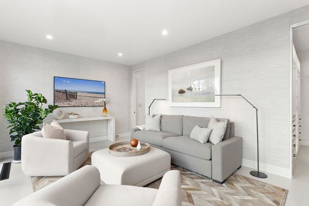 Interior, Living room, Recessed Lighting