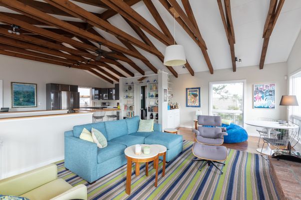 Interior, Kitchen, Living room, Wooden Beams