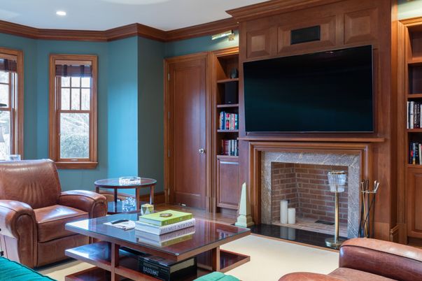 Fireplace, Interior, Living room, Recessed Lighting