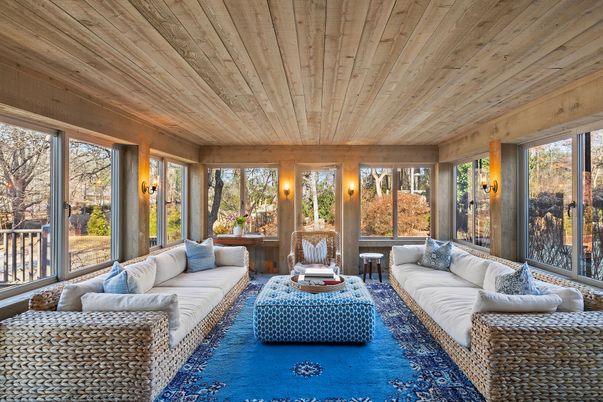 Interior, Living room, Sun Room, Wooden Ceilings