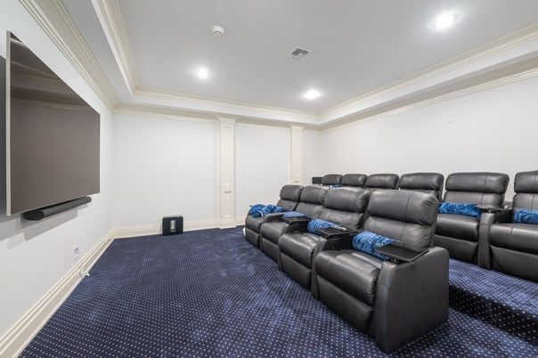 Home Theatre Room, Interior, Projection Screen, Recessed Lighting, Theatre Room