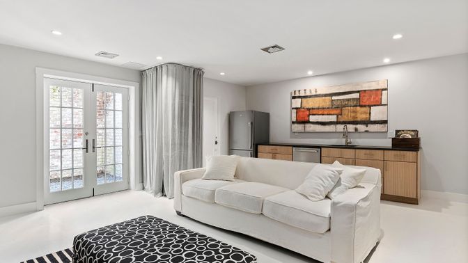 Interior, Living room, Recessed Lighting