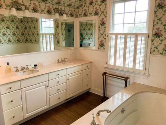 Bathroom, Dual Sink Vanities, Interior, Wood Texture Flooring