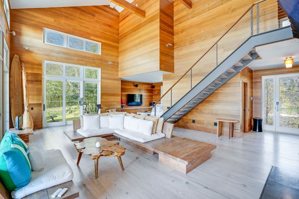 Fireplace, Interior, Living room, Wooden Ceilings, Wood Texture Flooring, Wooden Walls